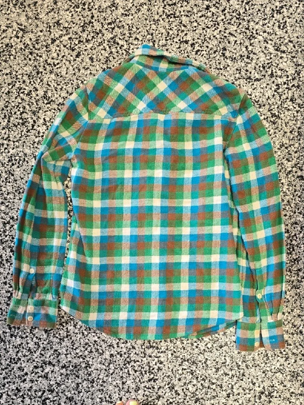 J. Crew Plaid Button-Down Shirt in Green, Blue, Brown, Cream